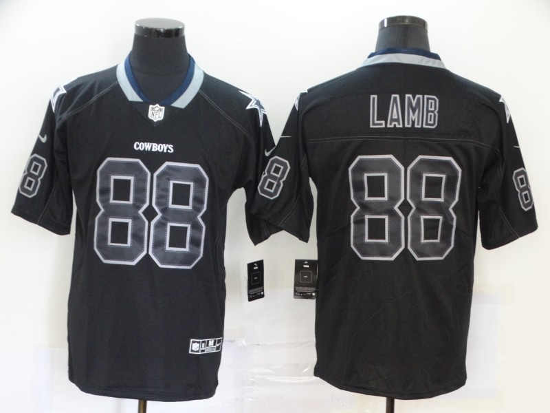Men's Dallas Cowboys CeeDee Lamb #88 Black Authentic Jersey